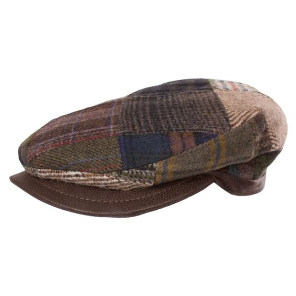 Tweedberet med patchworkmönster Horka - brun