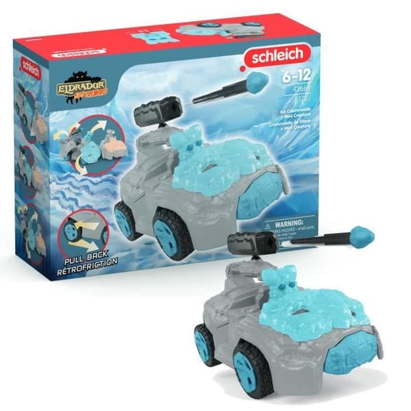 SCHLEICH - 42669 ELDRADOR CREATURES Ice Crashmobile med Mini Creature - Bilset med fantastisk figur