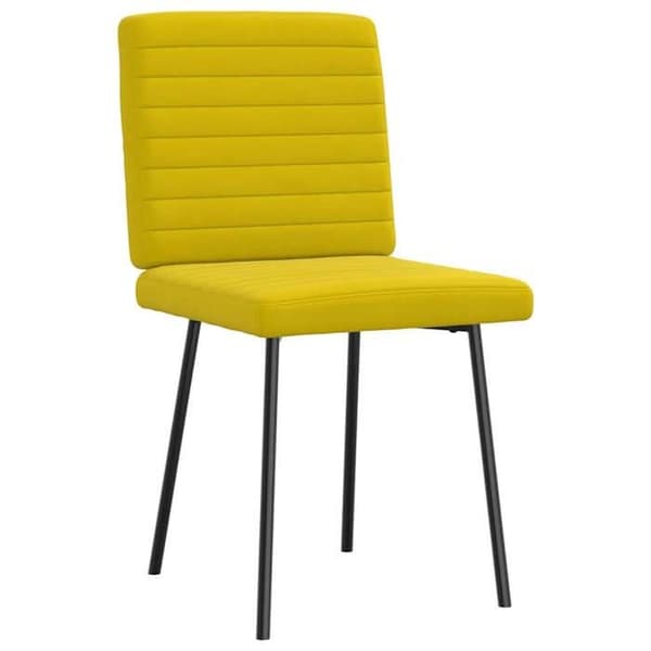 vidaXL Matstolar 2-pack Gul Sammet 4101163