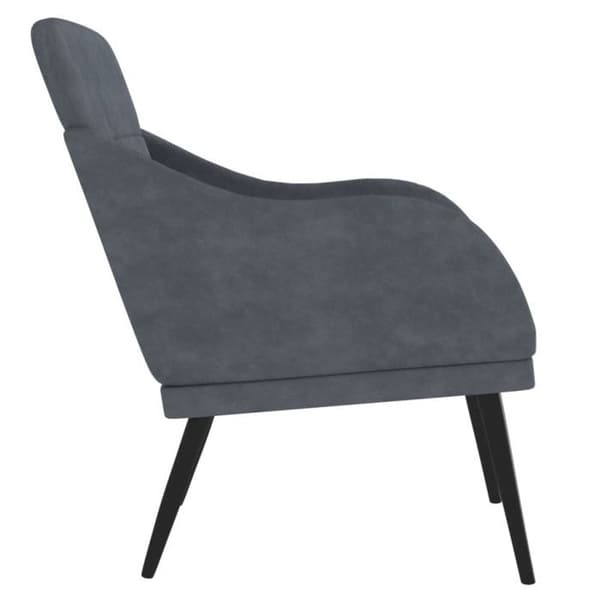 351437 vidaXL Fåtölj Mörkgrå 63x76x80 cm Sammet