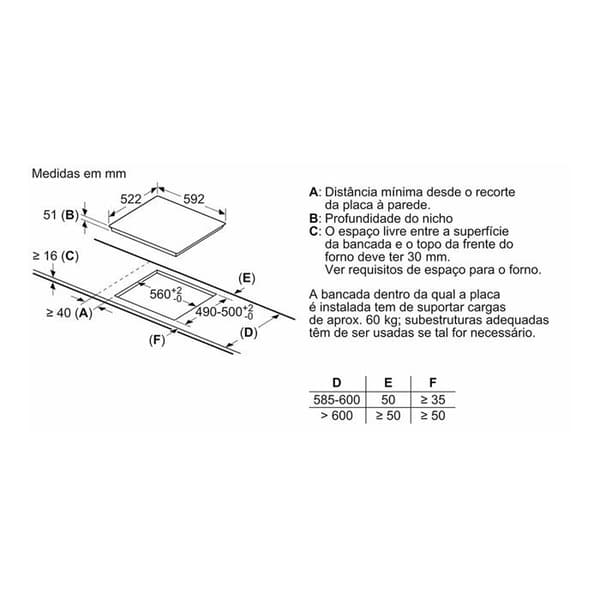 Köksplatta - BOSCH - PIE611BB5E - Induktion - 4 zoner - TouchSelect 60cm