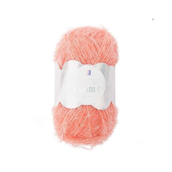 CREATIVE BUBBLE ball - Rico Design - Iriserande vit - 100% polyester - 50 g - Krok nr 4