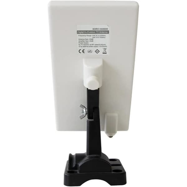Antenna - XORO - HAN 600 - DVB-T/T2 - 5dBi - Förstärkare 30dB - Vit