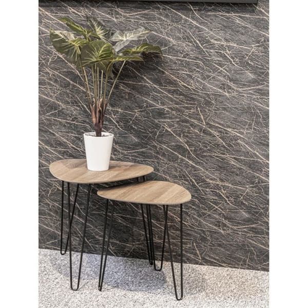 Sidobord Design "Rodry" 43cm Ek & Svart