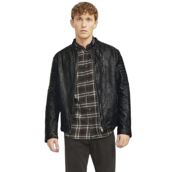 Jack & Jones Richard läderjacka - svart