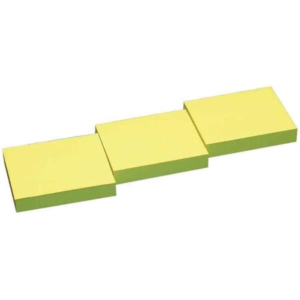 Flyttbara anteckningar - 3M - POST-IT - 3-pack - 38 x 51 mm - Gul - 100 ark per block