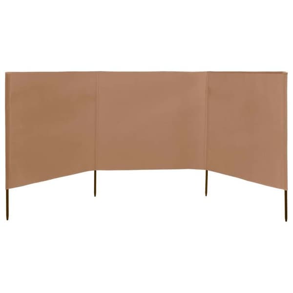 vidaXL 3-Panel Skärm Tyg 400 x 80 cm Taupe