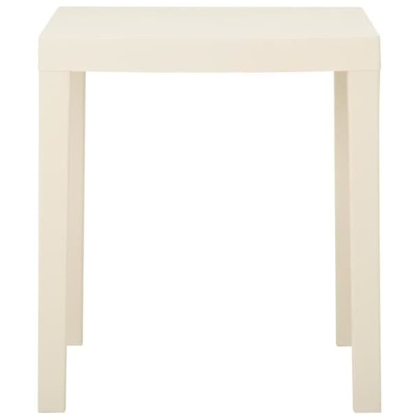 vidaXL Trädgårdsbord Vit, 79x65x72 cm Plast