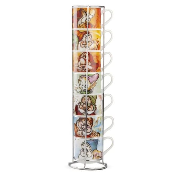Mugg - EGAN - PWS02I/7XM - Set med 7 - Porslin - Metallställ