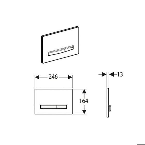 GEBERIT 115788SD2 SIGMA 50 TRIGGERPLATA FÖR 2 MÄNGDER AV