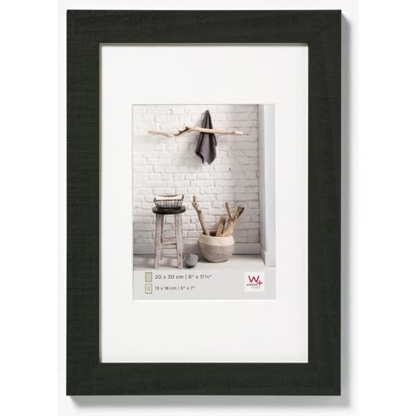 Träram - 030X040 - Svart - Rektangulär - Inomhus - Klart glas