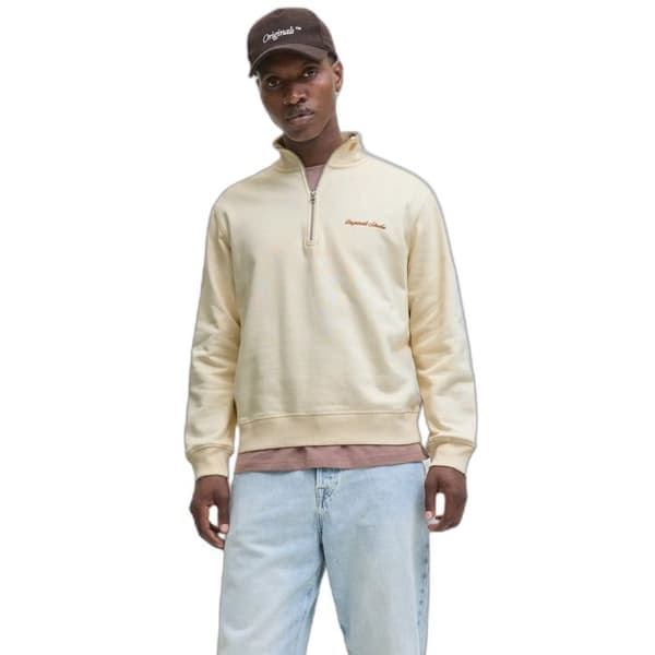 Jack & Jones Norrebro högkrage sweatshirt - antikvit