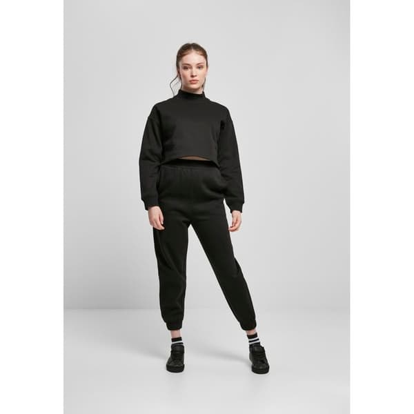 Sweatshirt dam Urban Classics cropped oversized hög hals crew