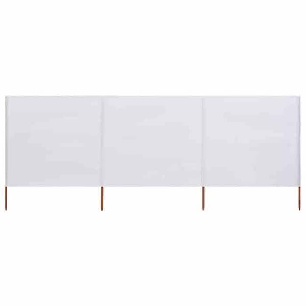 vidaXL 3 Panel Rumsavdelare Tyg 400x80 cm Sandvit