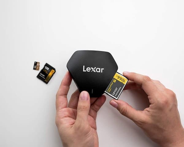 Lexar Professional 3-i-1 kortläsare USB 3.1 — SD/microSD UHS‑II & CompactFlash UDMA7