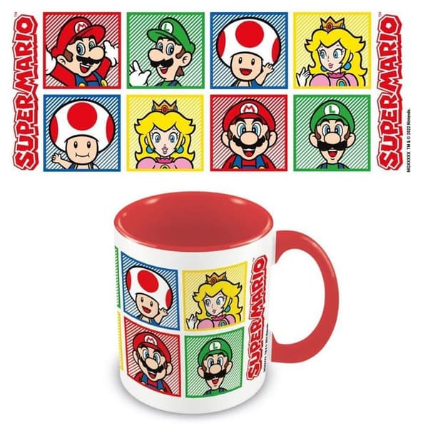 Mugg - SUPER MARIO - 315ml - Röd - Rund - Diskmaskin vänlig