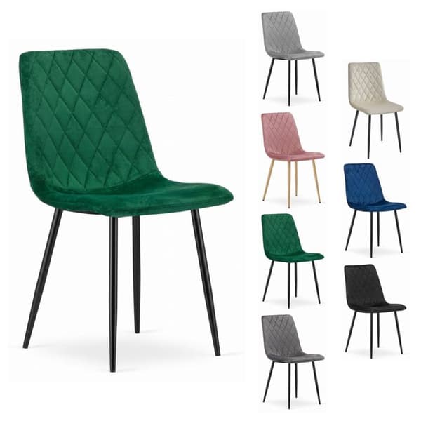 KOMMODE Chaise TURANO - mörkgrön sammet x 1 45x89x53 cm