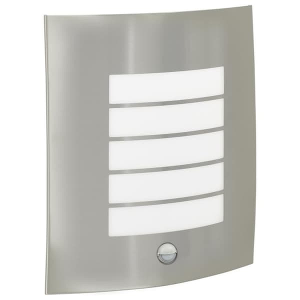 Utomhusvägglampa med sensor 2 st Silver Rostfritt stål IP44