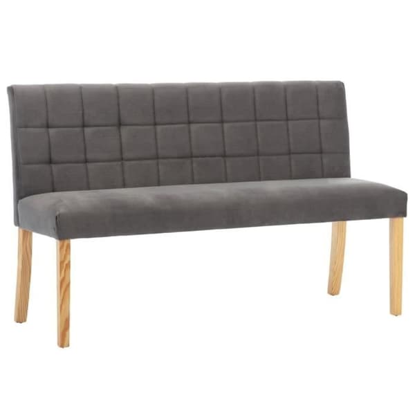 vidaXL Bänk 140 cm Grå Tyg