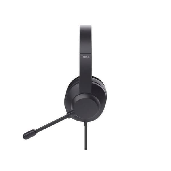 Trust Ayda Max Cuffie Over-Ear Nero med USB-C/USB-A för Musik och Samtal