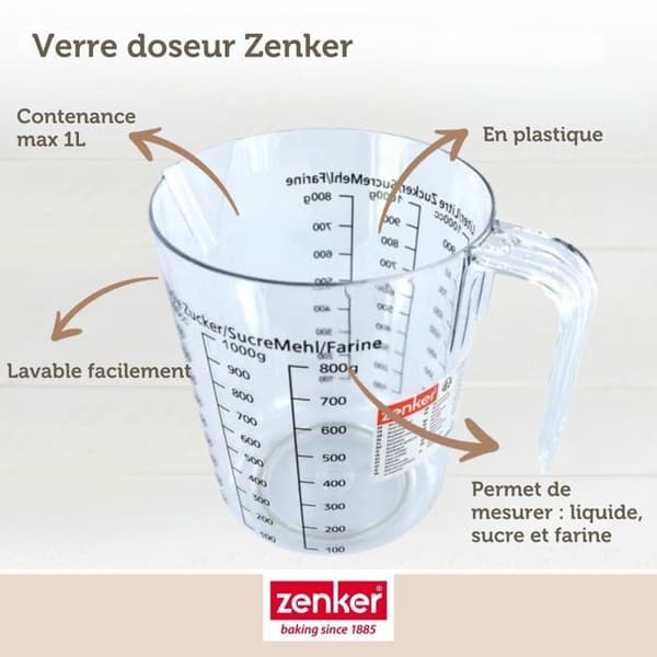 Måttglas 1 liter Zenker Smart Pastry