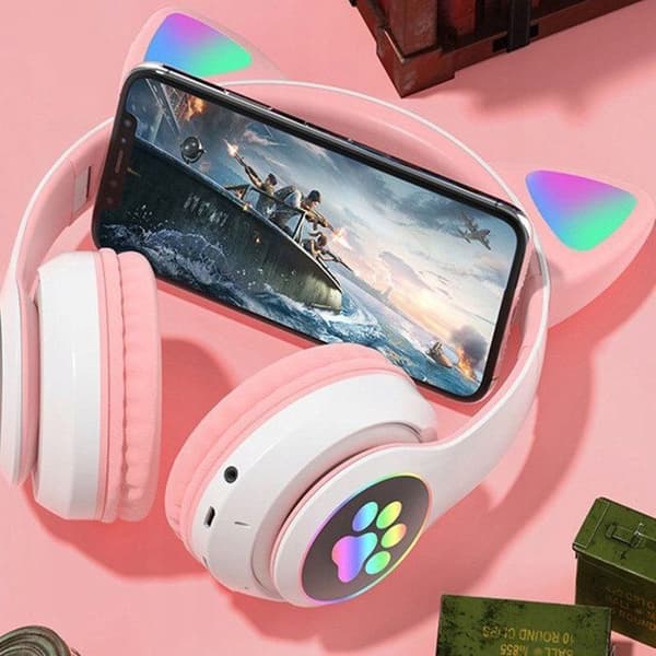 Lurhörlurar - DEFENDER - Defender - RGB - Barn - Rosa