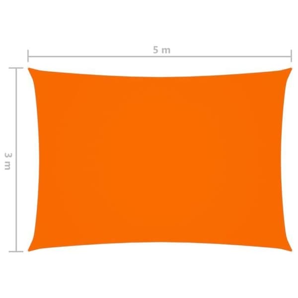 vidaXL Solskyddsduk Tyg Oxford rektangulär 3x5 m Orange