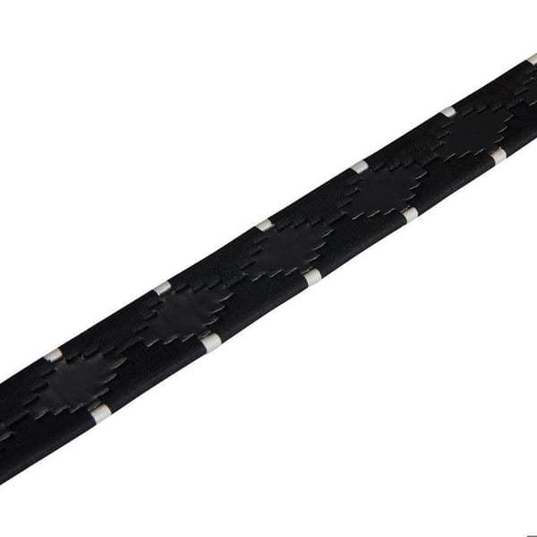 Läderbälte med Equestro-broderi - Svart - 75 cm