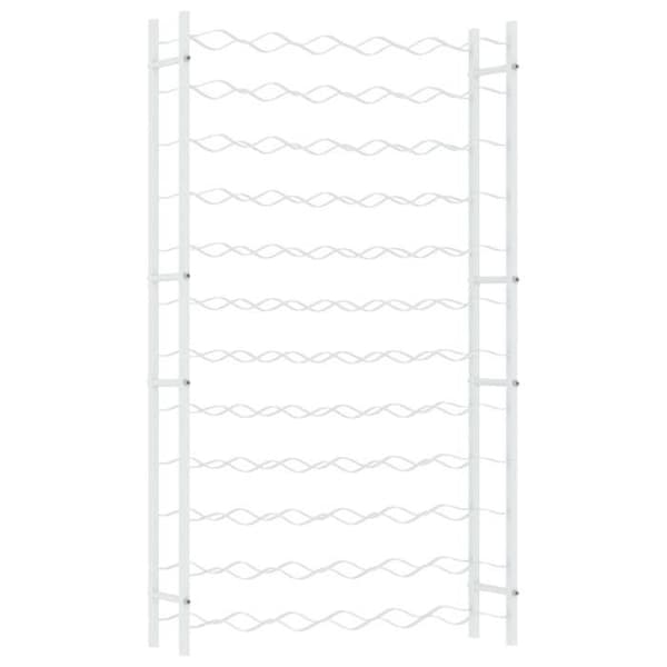 vidaXL Flaskställ för 72 flaskor Vitmetall 340912
