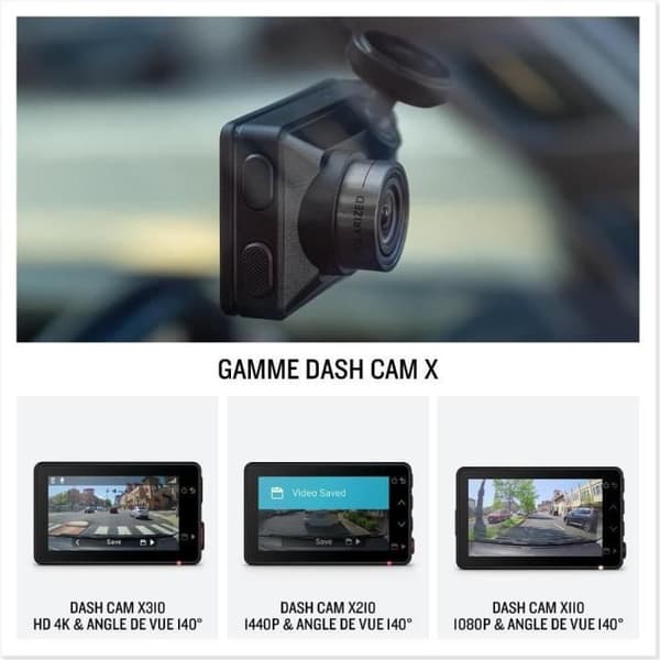 Dash Cam - GARMIN - X210 - Kompakt, röststyrning, 4K, 140°