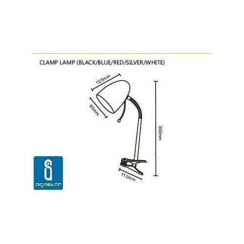Bordslampa - 182281 - Grå - Metallstöd - Sockel E27