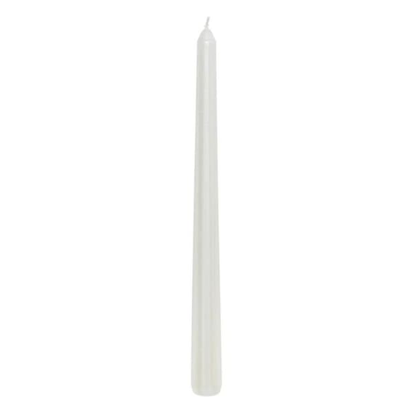Set med 4 Stiftljus "Satin" 25cm Vit