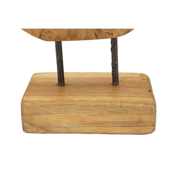 Statuett Hasi i brunt trä 28x10x38 cm