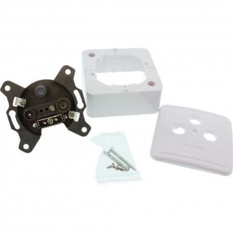 InLine® Antennensteckdose + SAT, skärmad, AP/UP - Set