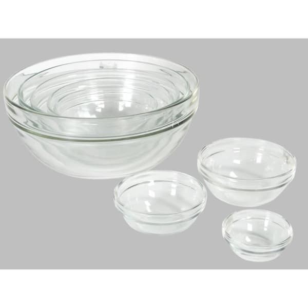 Glasstrumpor - ARC - Set om 6 - Stapelbara - 7 cm - Vit