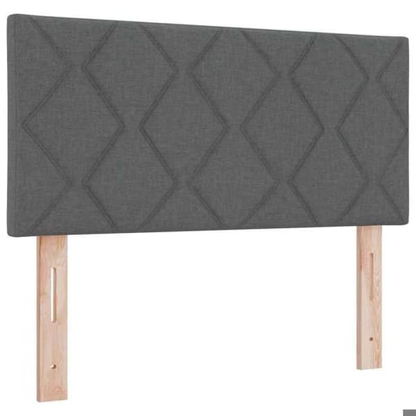vidaXL Sänggavel Mörkgrå 100 cm tyg 42007229