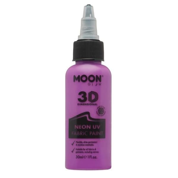 Klädfärg - MoonGlow - Lila - Lyser under UV-ljus - 30 ml
