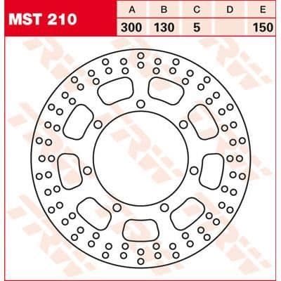 Bromsskiva TRW Lucas MST210, styv - -KAWASAKI