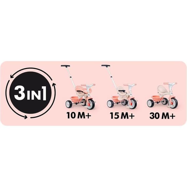 SMOBY - Be move confort - Trike Be Move Confort Rosa