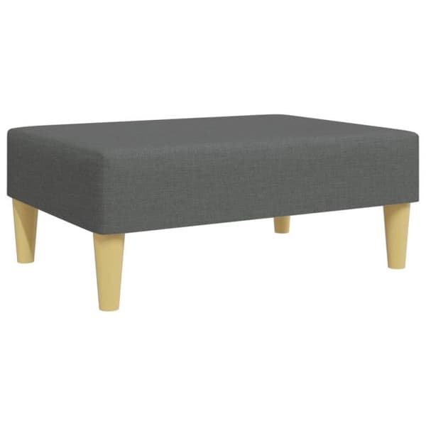 Fotpall - Mörkgrå - 77x55x31 cm - Hållbart tyg - Modern design