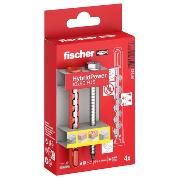 Fischer 577392 HybridPower Sättskruvar 90 mm 4 st