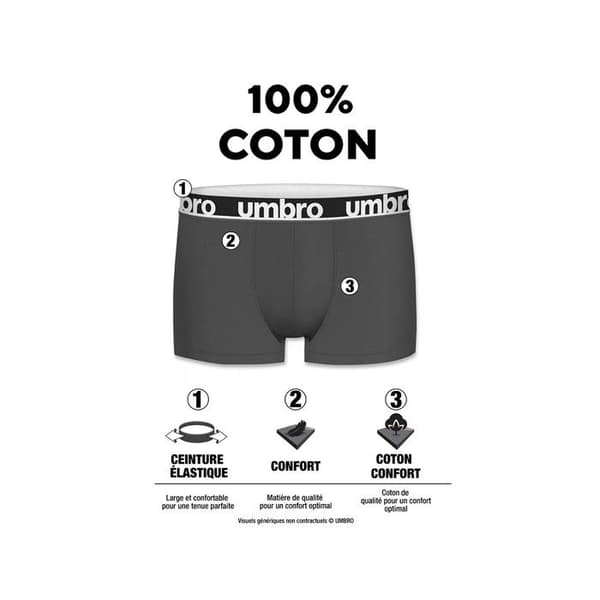 Umbro Boxer Herr Caleçon Herr - Svart (Pack av 8)