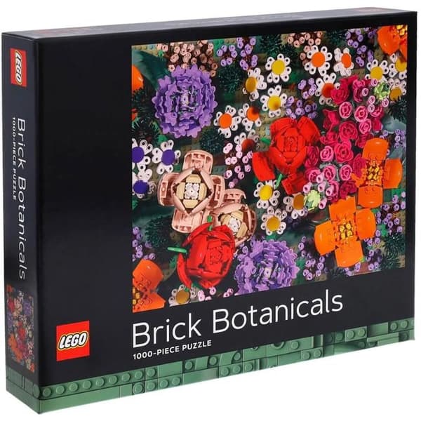 Pussel 1000 bitar: Blommor i LEGO-block