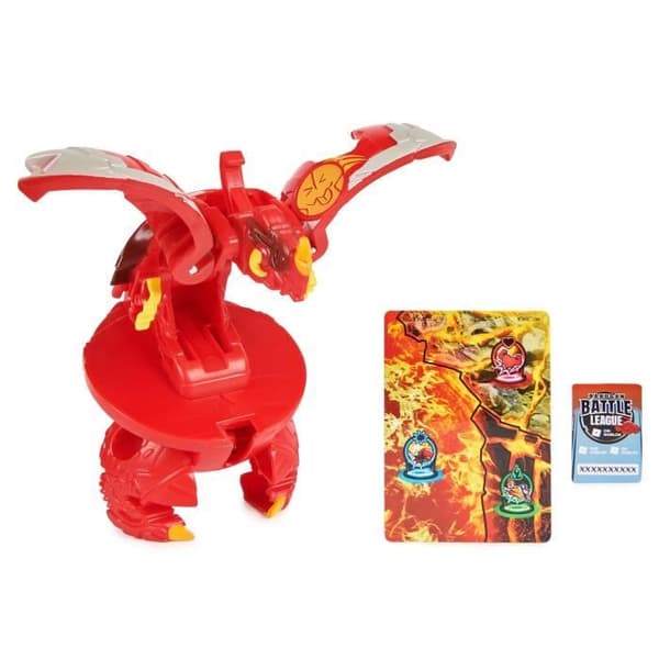 BAKUGAN - PACK 1 Bakugan DEKA - Röd - Actionfigur och skicklighetsspel för barn
