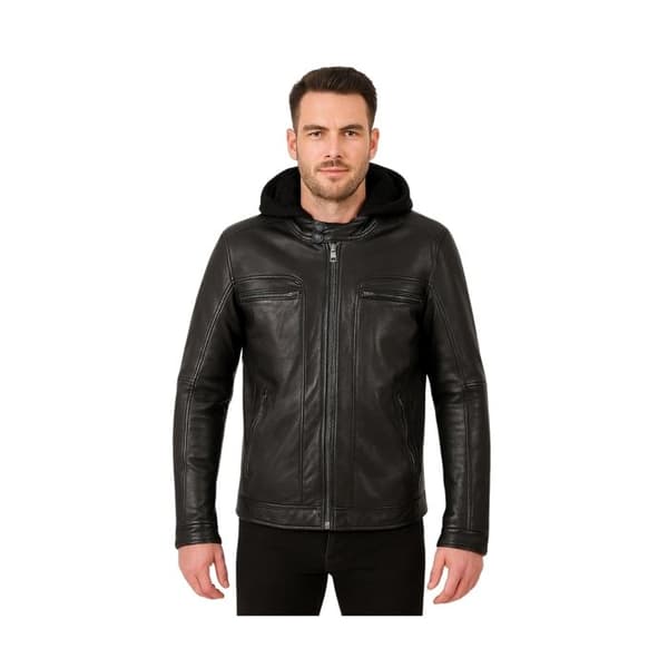 Läderjacka Oakwood Drink Ref 66826 Svart