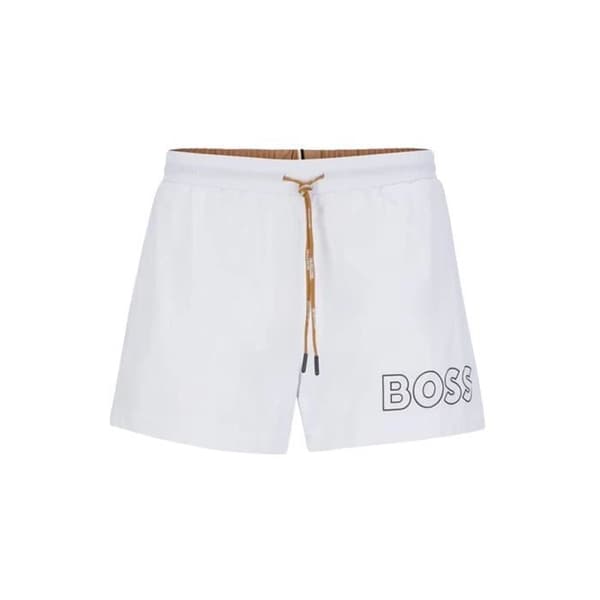 Baddräkt - Boss - Man - tryck B - Vit - Polyester