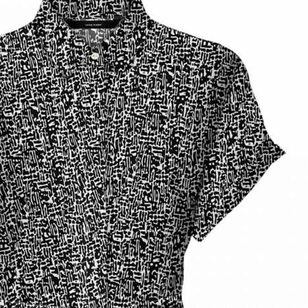 Kortärmad skjortklänning med tryck Dam VERO MODA