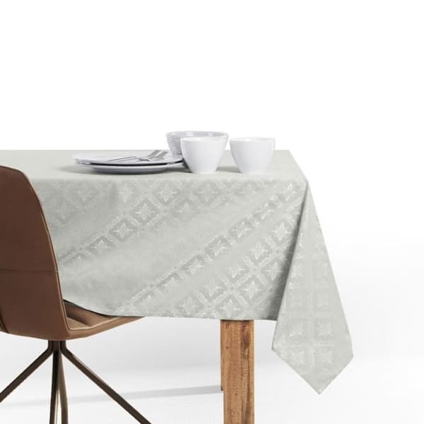 Bordduk - Maya - Beige tryck - 160x200 cm - 60% bomull/40% polyester