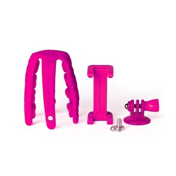 Stöd för smartphone & actionkamera - CELLY - Squiddy - Rosa - Silikon - 6 ben