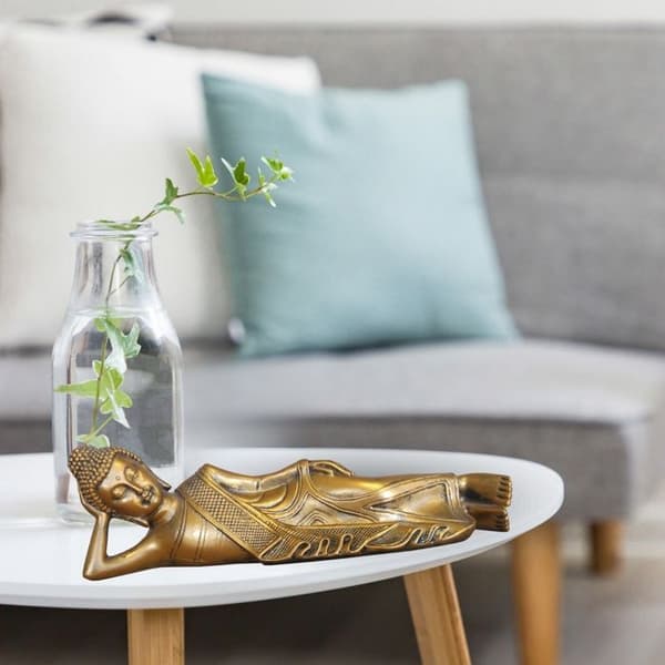 Sovande Buddha-statyn - Guld - 22 cm - Zen Dekoration - Presentidé för Välbefinnande